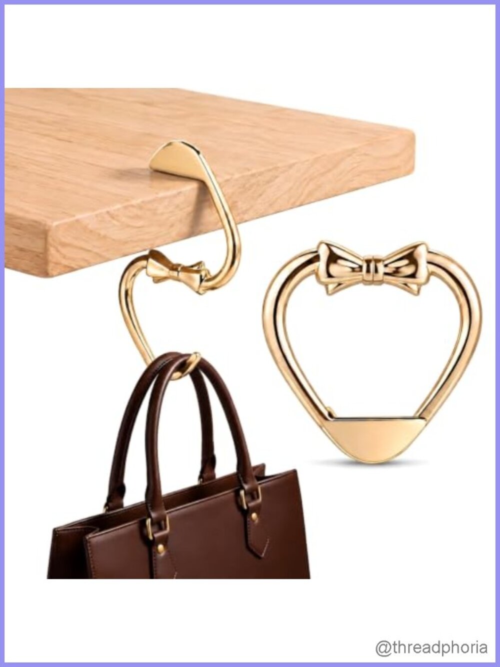 Foldable Magnetic Purse Hook Metal Table Hanger Bag Holder Gift